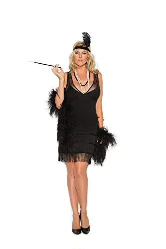 Elegant Moments Em-99051X Flapper – 2 Pc. Costume Black / 1X/2X