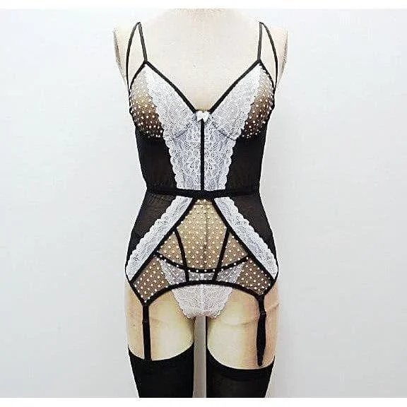 Escante Maid For You Bustier Black/White