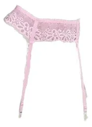 Escante Mix & Match Classic Lace Garter Belt with Hook-N-Eye Stake Pink