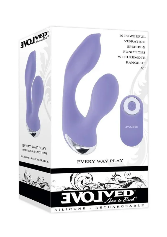 Every Way Play Rechargeable Silicone Wearable Vibrator with Remote Control