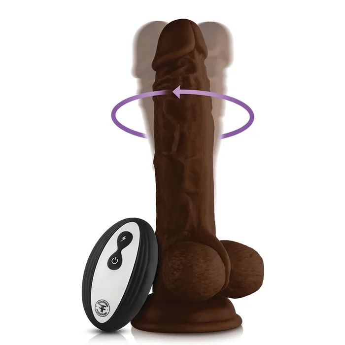 FemmeFunn Turbo Baller 2.0 Remote Controlled Vibrating Dildo – Brown