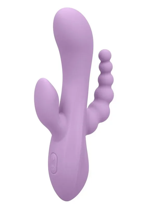 Flex Bend and Hold Triple Rumbler Rechargeable Silicone Vibrator