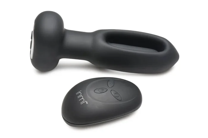 Flicker Bum Flick Flicking & Vibrating Rechargeable Silicone Butt Plug with Remote