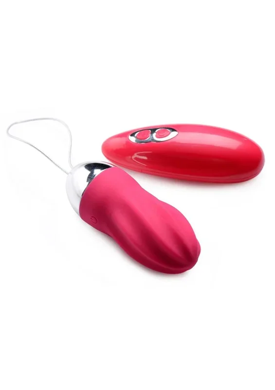 Frisky Raspberry Twirl 36x Swirled Silicone Rechargeable Vibrating Remote Control Egg