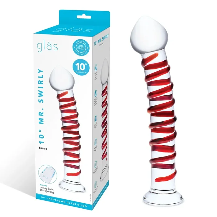Gläs 10 ” Mr. Swirly Dildo