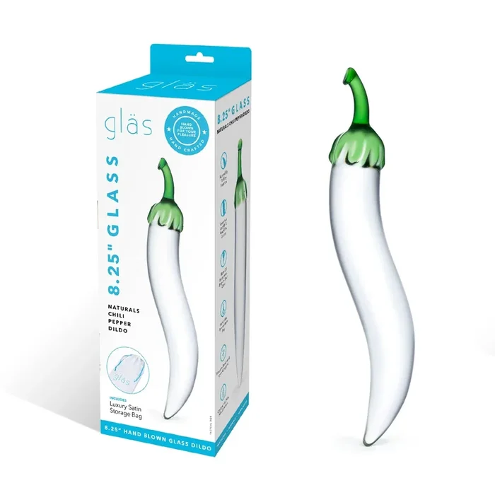 Gläs 8.25 ” Glass Naturals Chili Pepper Dildo