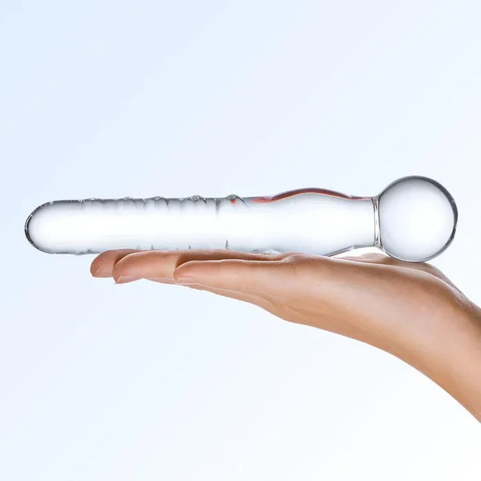 Gläs Joystick 8 ” Clear Glass Dildo