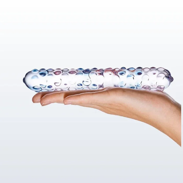 Gläs Purple Rose Nubby 7 ” Glass Dildo