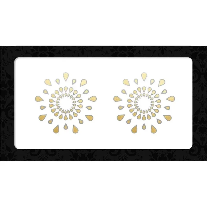 Gold/Silver Nipple Pasties Set of 2 One Size