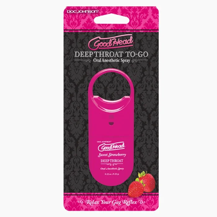 Goodhead to Go – Deep Throat Spray .33oz. Sweet Strawberry