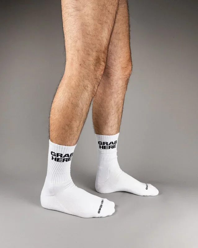 Grab Here Socks by YES HOMO – Whiten