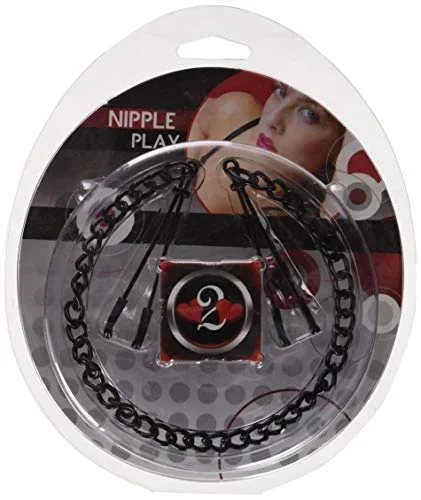 H2H Nipple Clamps Tweezer W/Chain (Blk)
