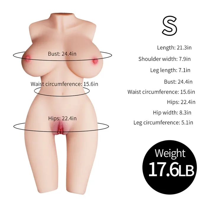 Half Body Sex Doll Toros Nice Lips and Boobs