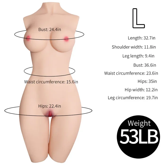 Half Body Sex Doll Toros with Realistic Pussy