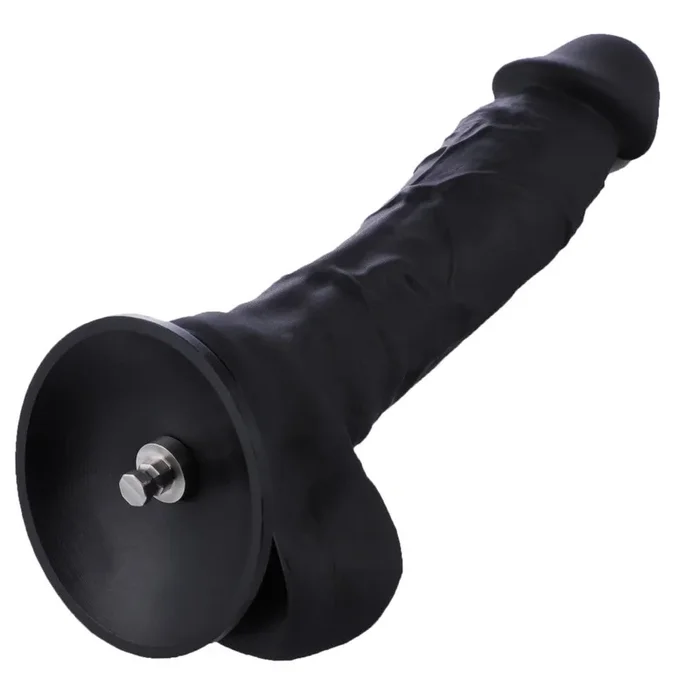 HiSmith Silicone Flexible KlicLok Dildo 8.7 Inch – Pitch-Black