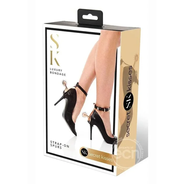 Hush-Hush Kisses Strap-on Spurs – Black/Rose Gold