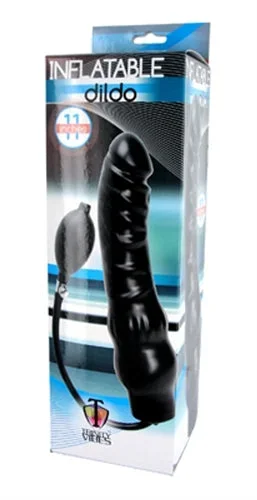 Inflatable 11 Inch Super Dong – Black