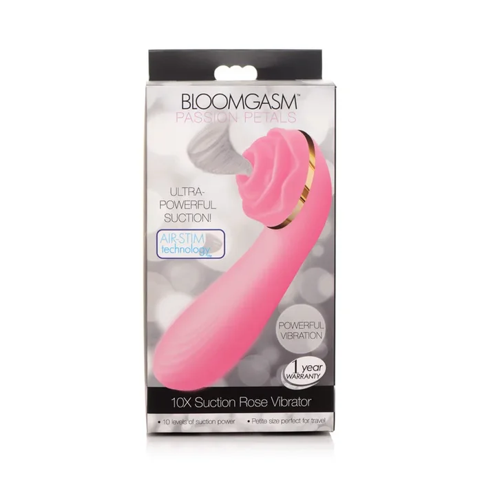 Inmi Bloomgasm Passion Petals 10X Silicone Suction Rose Vibrator Pink