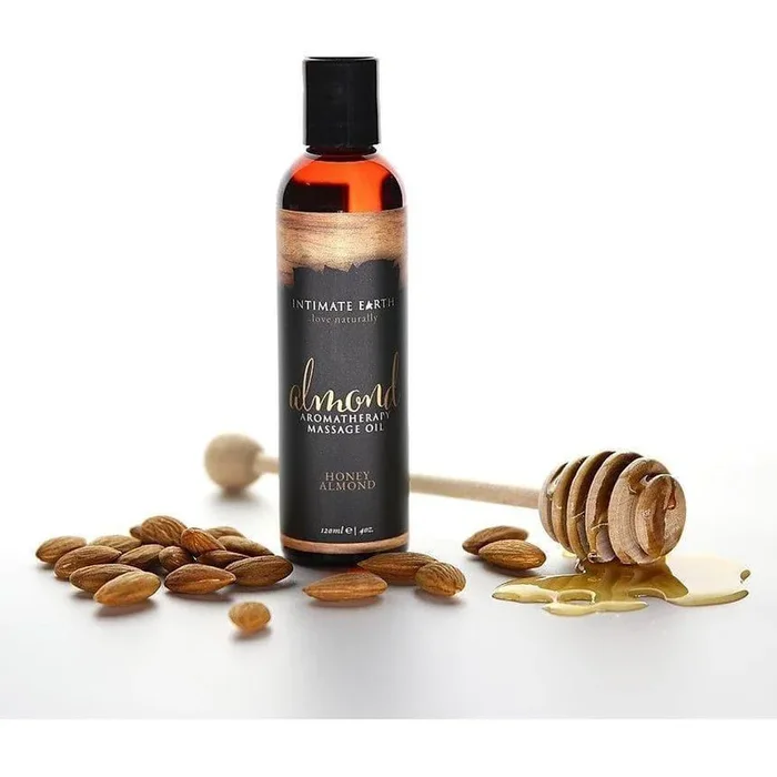 Intimate Earth Aromatherapy Organic Honey Almond Nourishing Massage Oil