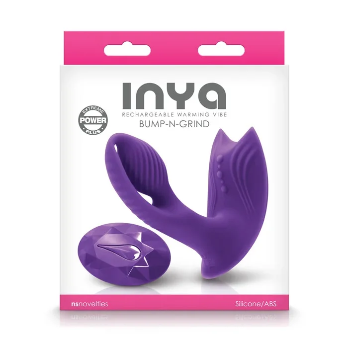 INYA Bump-N-Grind Rechargeable Warming Dual Stimulator Purple