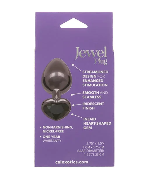 Jewel Black Diamond Heart Butt Plug – Large, Black