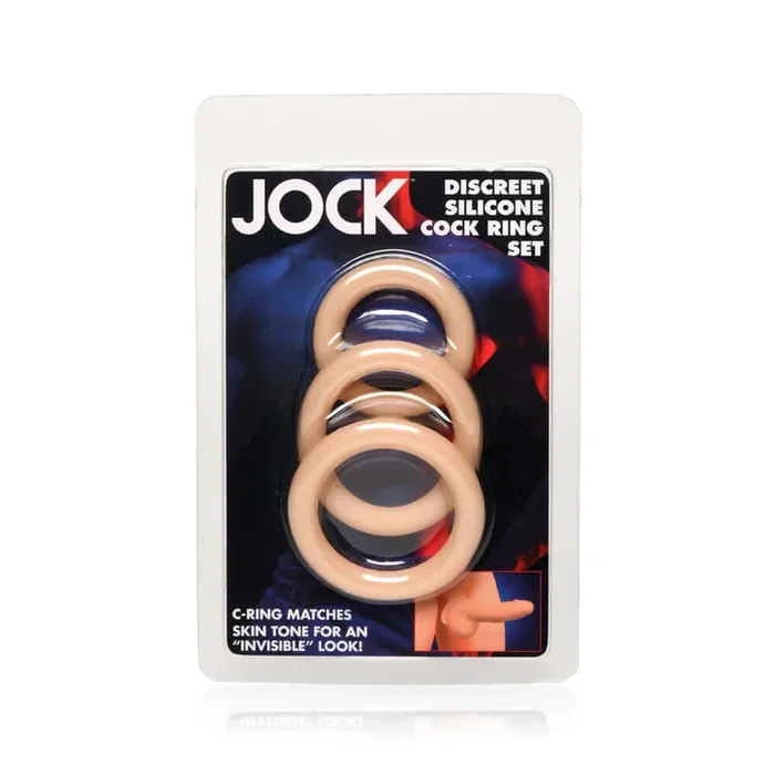 JOCK Discreet Silicone Cock Ring Set Light