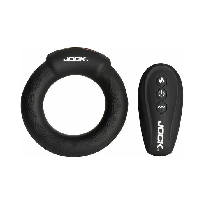 Jock Rumbler Vibrating & Warming Rechargeable Silicone C-Ring 1.8atomic number 49 with Remote