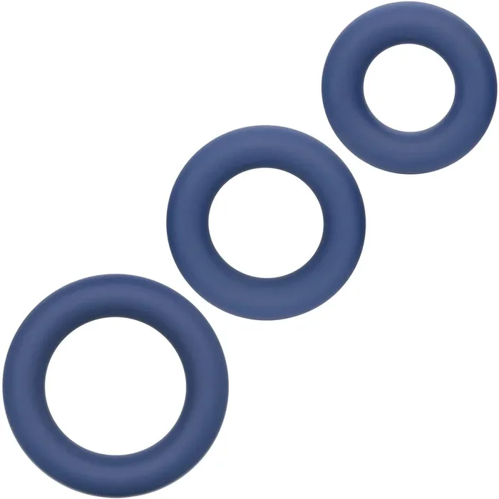Join Up Ultra Soft Elite Silicone Cock Rings Set (Set of 3) By CalExotics – Blue