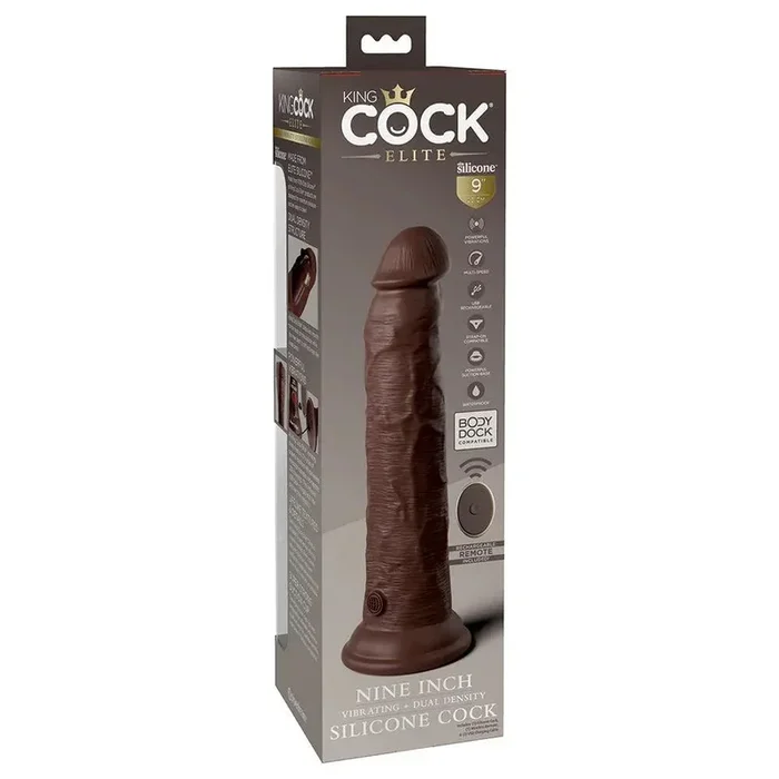 King Cock Elite 9 in. Vacillate Dual Density Silicone Realistic Dildo