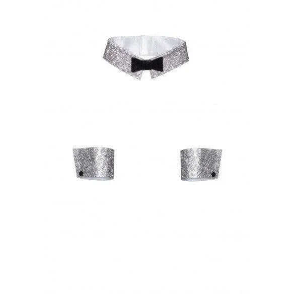 Leg Avenue Rhinestone Tux Kit (2 piece) Silver