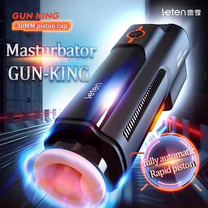 Leten TURBO Male Masturbator Cup Real 30mm High-Speed Piston Telescopic Vagina Pocket Sex Toys for Men