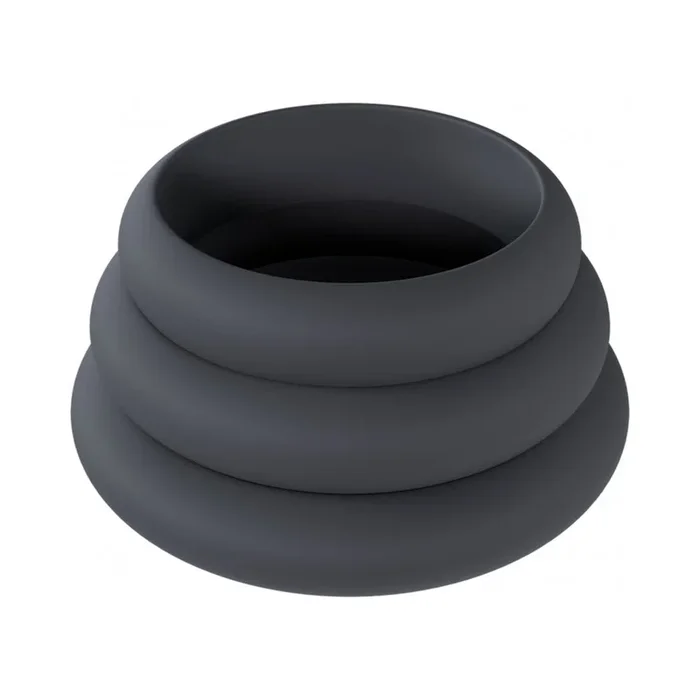 LEVELZ Wide O Silicone Penis Ring Set of 3 (42mm/50mm/55mm)