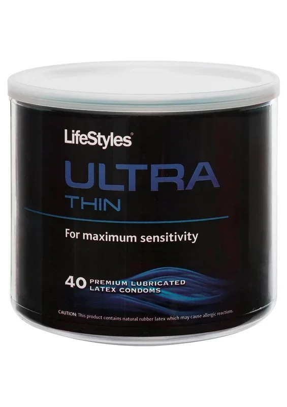 LifeStyles Ultra Thin 40 Lubricated Latex Condoms