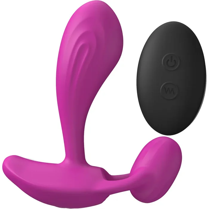 Love To Be Intimate Witty Rechargeable Silicone G-Spot / P-Spot Vibrator With Clitoral Stimulator – Sweet Orchid Magenta
