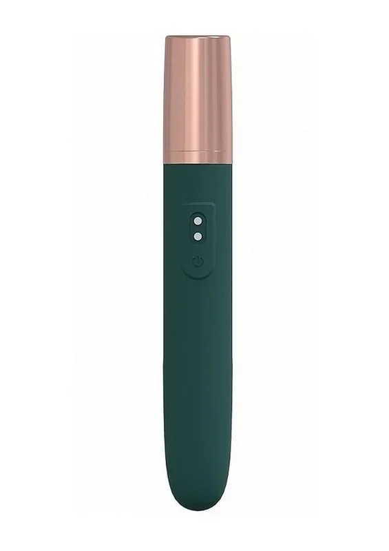Loveline The Traveler Rechargeable 10 Speed Travel Vibrator – Green – Holds Lubricant