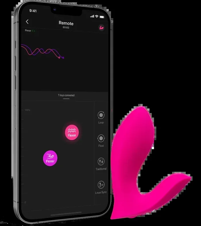 Lovense Flexer Quiet App-Controlled Insertable Panty Vibrator