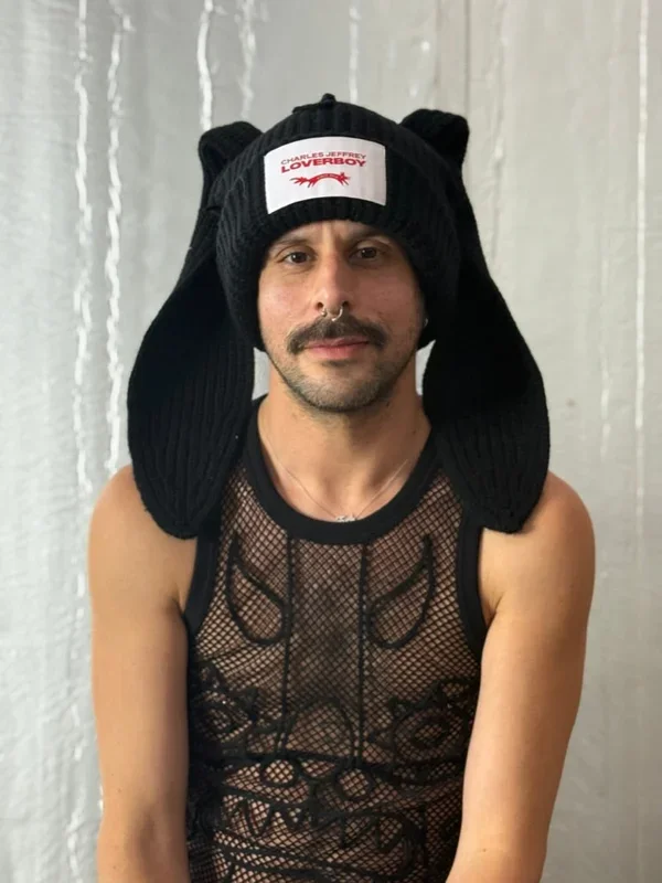 LOVERBOY BY CHARLES JEFFREY CHUNKY RABBIT BEANIE