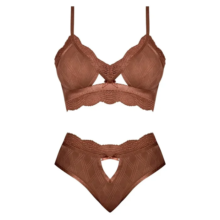 Magic Silk Caramel Kiss Bralette & G-String Panty Set Caramel