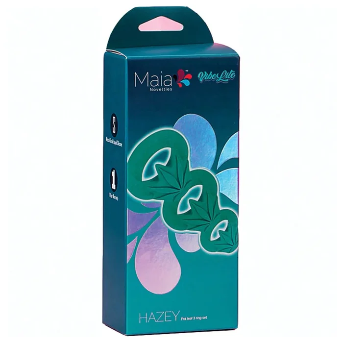 Maia Hazey Pot Leaf Silicone Ring Set …
