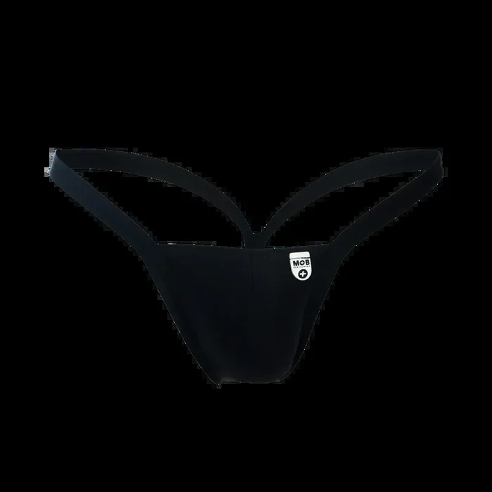 Male Basics Mob Y Buns Thong Black
