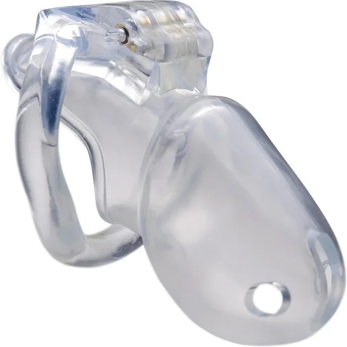 Master Series Clear Captor Chastity Cage With Keys – Large, Clear Up
