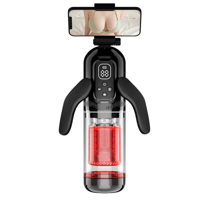 Multi-Frequency Vibration Male Penis Massaging Blowjob Cup – Dual Handle Rotating Masturbation Toys