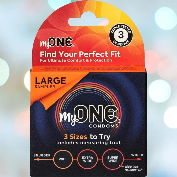 myONE “Large ” Condom Sampler (With FitKit Measuring Tool)
