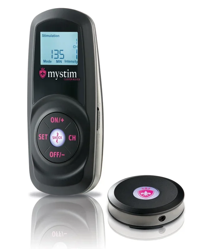 Mystim Cluster Buster Wireless eStim Starter Kit – Black