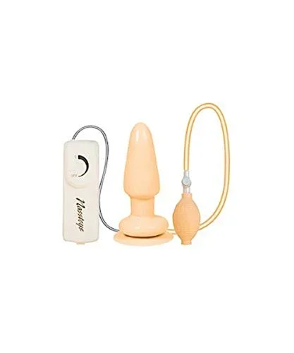 Nasstoys Butt Balloon Vibrating Inflatable Butt Plug, Beige (1062)