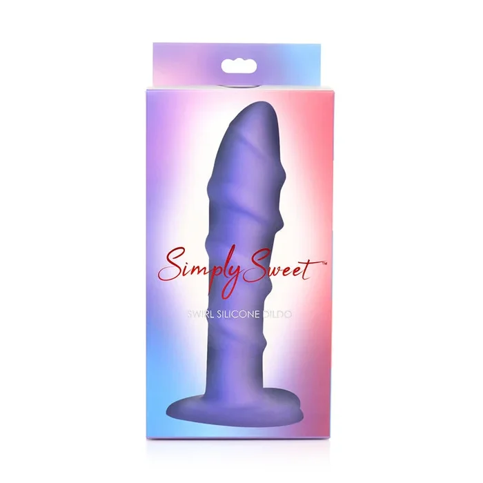 Only Sweet Swirl 7 in. Silicone Dildo Purple