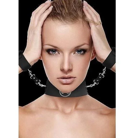 Ouch! Collar and Cuffs with Metal Fasteners