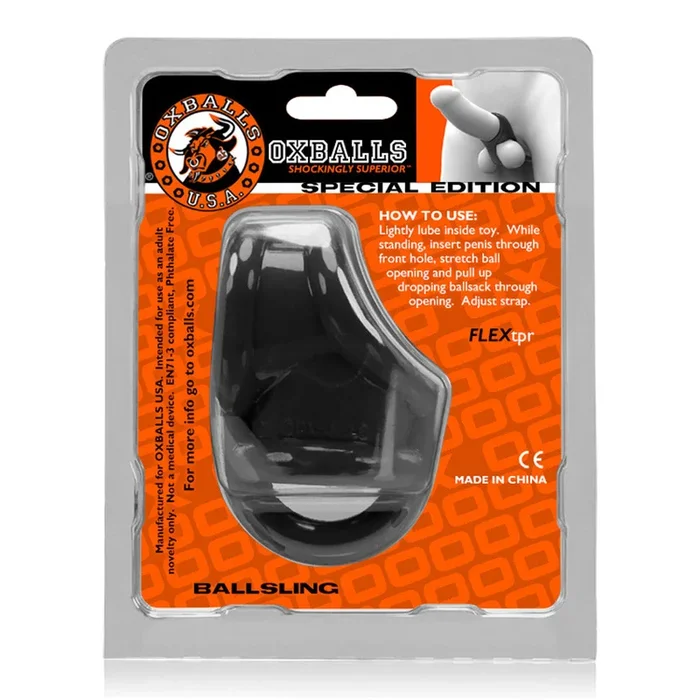 Oxballs Ballsling Cocksling W / Splittler – Black