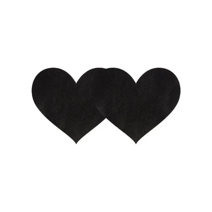 Pasties Black Satin Heart