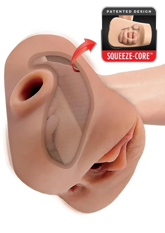 Pdx Plus Double Pounder Vibrating Squeeze Stroker – Pussy and Ass